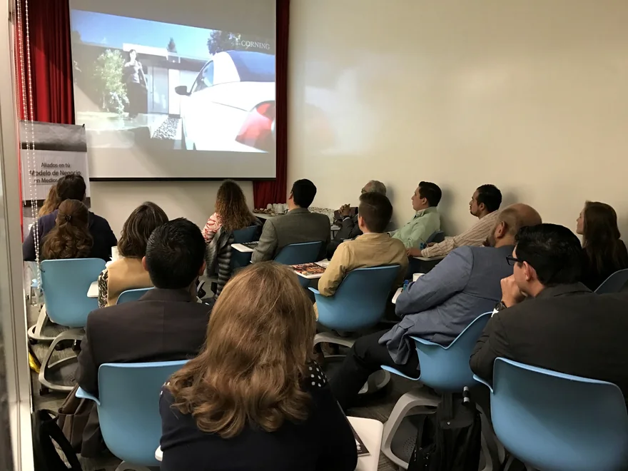 Audiencia en presentación de materiales audiovisuales