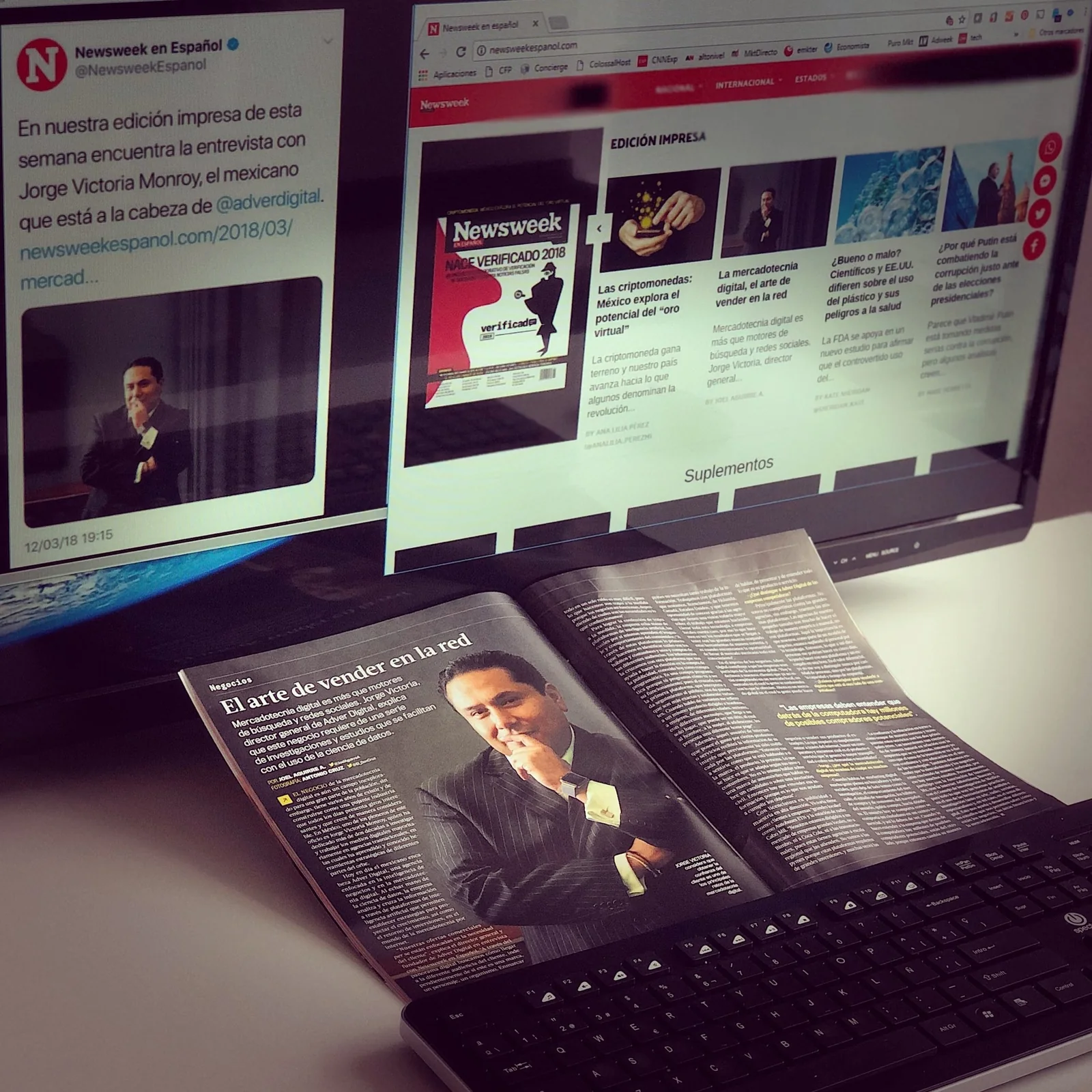 Entrevista publicada en Newsweek sobre la trayectoria de Adver en marketing digital