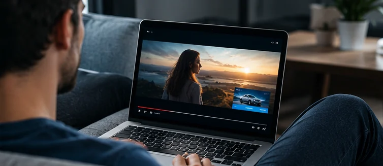 Operación de publicidad en video digital